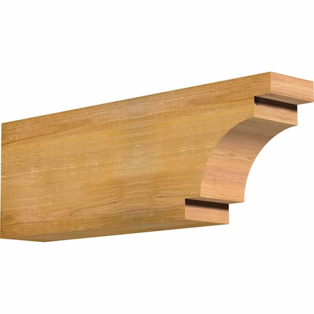 Ekena Millwork Mediterranean Rough Sawn Rafter Tail, Western Red Cedar, 6"W x 12"H x 36"L RFT06X12X36MED00RWR